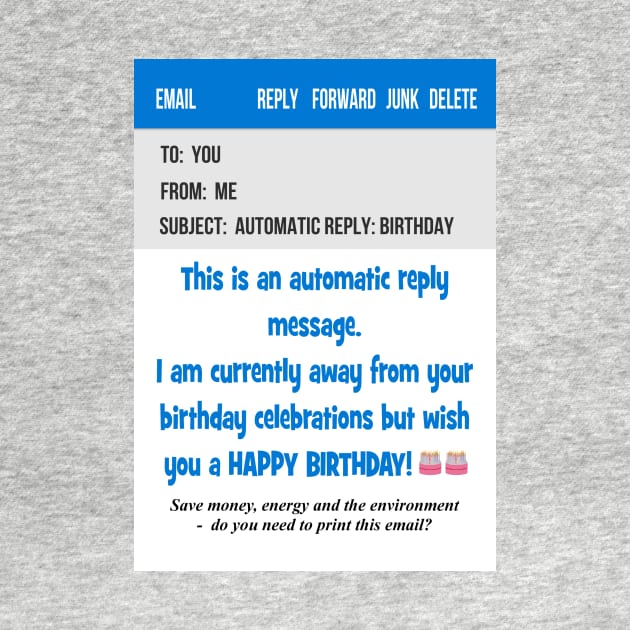 Email automated message birthday card by Happyoninside